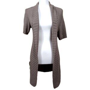 Abercrombie New York Womens Light Brown Short Sleeve Knit Sweater Size Small